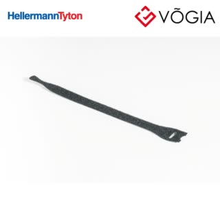 Dây thít (dây rút) cáp có thể tháo rời - Hook and loop cable tie, 330x125mm, Dmax=100mm, black, 10pcs - TEXTIE L-PA66/PP-BK