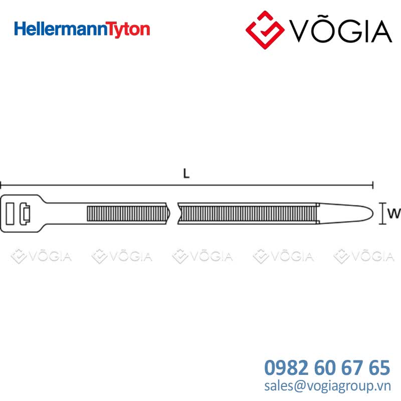 Dây thít (dây rút) cáp có thể tháo rời - Releasable cable tie, 5150x125mm, ∅120-1250mm, 1115N, natural, 25pcs - RT250R-PA66-NA