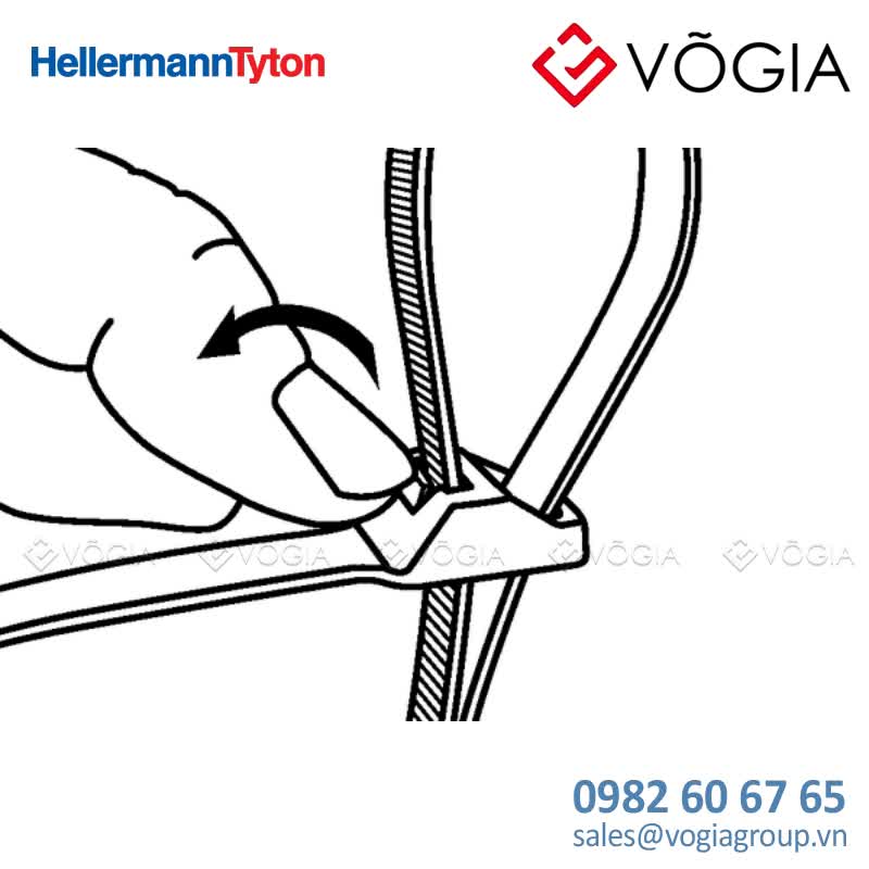 Dây thít (dây rút) cáp có thể tháo rời - Releasable cable tie, 5150x125mm, ∅120-1250mm, 1115N, natural, 25pcs - RT250R-PA66-NA