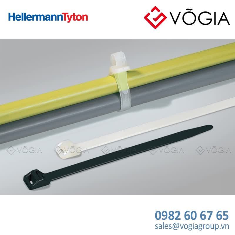 Dây thít (dây rút) cáp có thể tháo rời - Releasable cable tie, 2300x125mm, ∅120-500mm, 1115N, natural, 25pcs - RT250S-PA66-NA