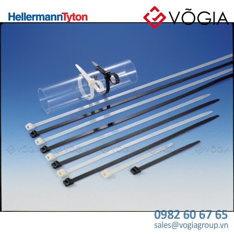 Dây thít (dây rút) cáp có thể tháo rời - Releasable cable tie, 2300x125mm, ∅120-500mm, 1115N, natural, 25pcs - RT250S-PA66-NA