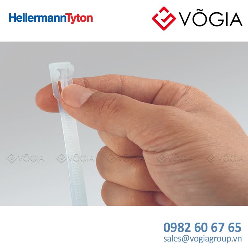 Dây thít (dây rút) cáp có thể tháo rời - Releasable cable tie, 150x76mm, ∅60-350mm, 200N, black, 100pcs - REL140-PA66-BK