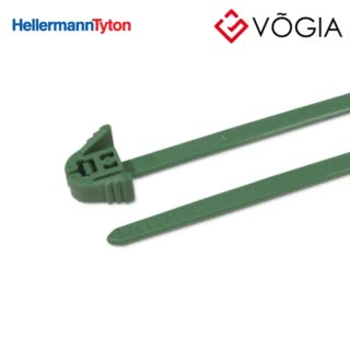 Dây thít (dây rút) cáp có thể tháo rời - Releasable cable tie, 200x47mm, ∅160-500mm, 135N, green, 100pcs - REZ200-PA66-GN