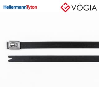 Dây thít (dây rút) cáp inox - Stainless steel cable tie, ball bearing lock, 362x79mm, ∅17-102mm, black, 50pcs - MBT14HFC-SS316L/SP-BK