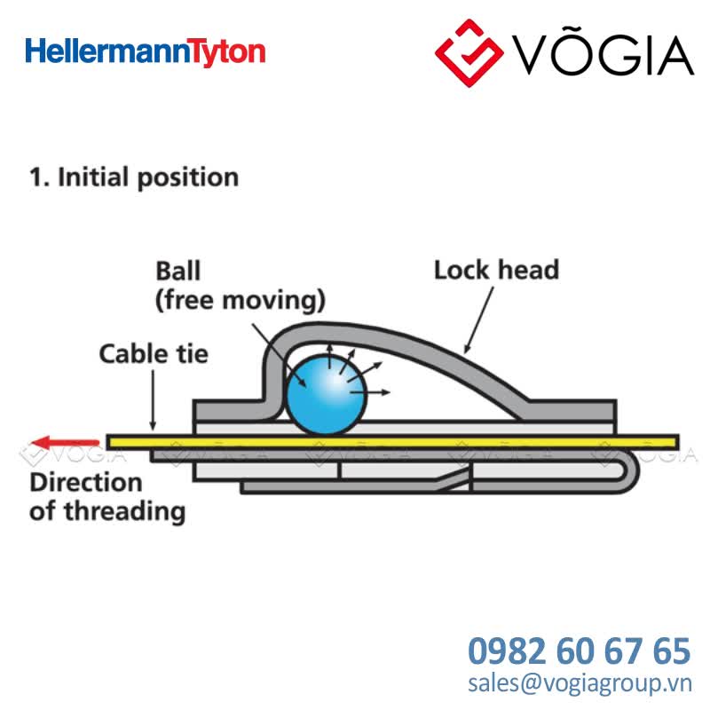 Dây thít (dây rút) cáp inox - Stainless steel cable tie, ball bearing lock, 6810x123mm, ∅120-2030mm, metal, 50pcs - MBT27XH-SS316L-ML