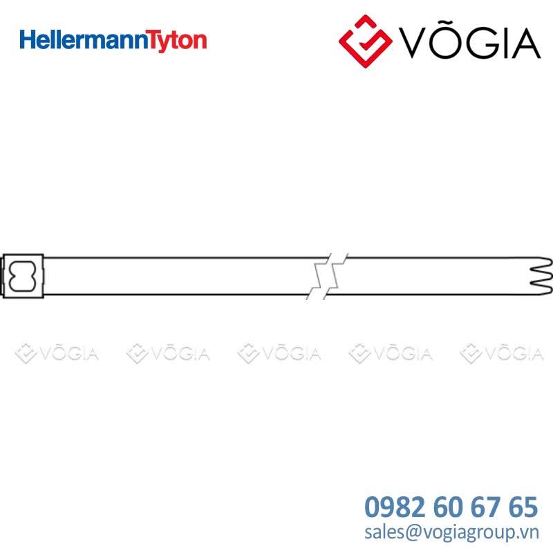 Dây thít (dây rút) cáp inox - Stainless steel cable tie, ball bearing lock, 6810x123mm, ∅120-2030mm, metal, 50pcs - MBT27XH-SS316L-ML