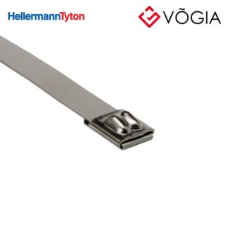 Dây thít (dây rút) cáp inox - Stainless steel cable tie, ball bearing lock, 6810x123mm, ∅120-2030mm, metal, 50pcs - MBT27XH-SS316L-ML