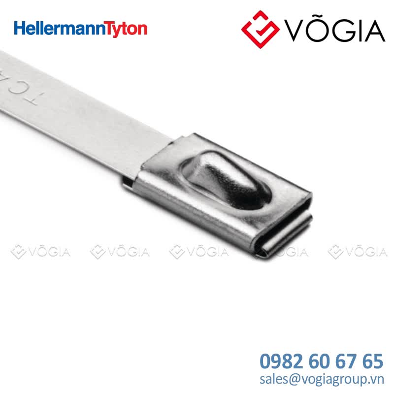 Dây thít (dây rút) cáp inox - Stainless steel cable tie, ball bearing lock, 5210x79mm, ∅120-1520mm, metal, 50pcs - MBT20H-SS316L-ML
