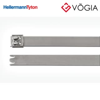 Dây thít (dây rút) cáp inox - Stainless steel cable tie, ball bearing lock, 838x123mm, ∅170-254mm, metal, 50pcs - MBT33XH-SS316-ML