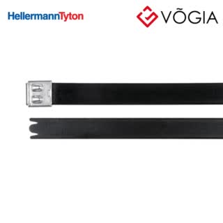 Dây thít (dây rút) cáp inox - Stainless steel cable tie, ball bearing lock, 838x16mm, ∅25-254mm, black, 50pcs - MBT33UHFC-SP/SS316L-BK