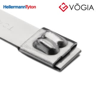 Dây thít (dây rút) cáp inox - Stainless steel cable tie, ball bearing lock, 5210x123mm, ∅170-1520mm, metal, 50pcs - MBT20XHS-SS304-ML