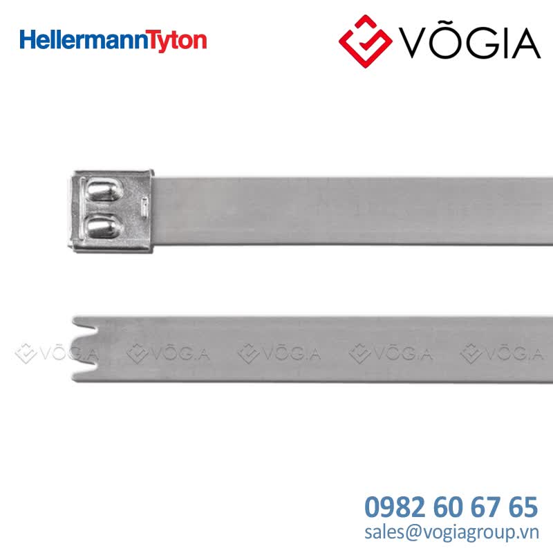 Dây thít (dây rút) cáp inox - Stainless steel cable tie, ball bearing lock, 6810x160mm, ∅120-2030mm, metal, 50pcs - MBT27UH-SS316L-ML