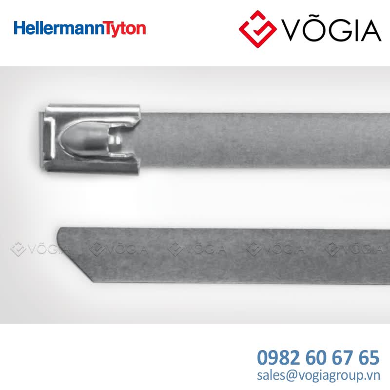 Dây thít (dây rút) cáp inox - Stainless steel cable tie, 150x46mm, silver, 100pcs - SST150X46-SS316-SR