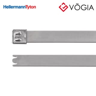 Dây thít (dây rút) cáp inox - Stainless steel cable tie, ball bearing lock, 12450x160mm, ∅120-3800mm, metal, 25pcs - MBT49UH-SS316L-ML
