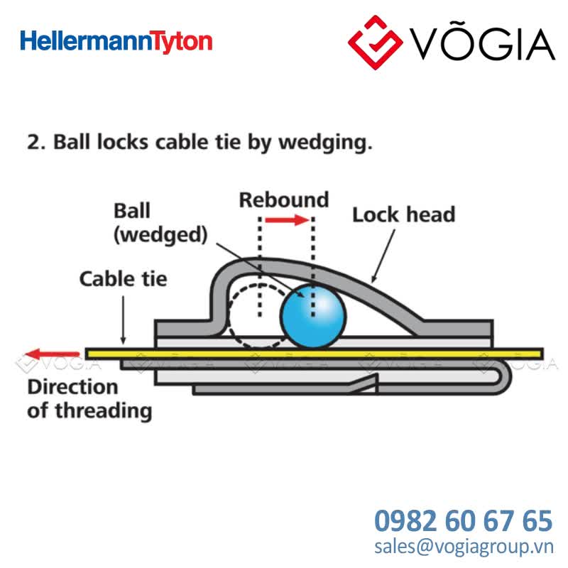 Dây thít (dây rút) cáp inox - Stainless steel cable tie, ball bearing lock, 681x16mm, ∅25-203mm, black, 50pcs - MBT27UHFC-SP/SS316L-BK