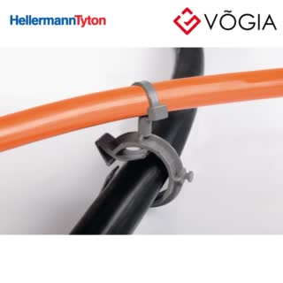 Dây thít cáp có đầu lắp cố định - Fixing tie with pipe/tube holder, ∅20-350mm, black, 250pcs - T50SVCOC25-31-PA66HS/PA66HIRHS-BK