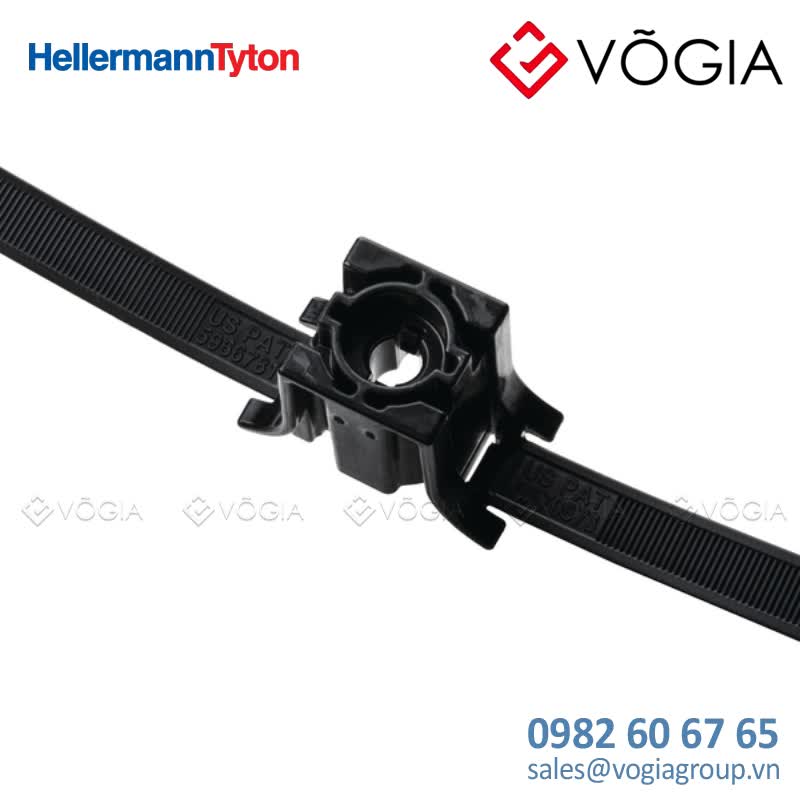 Dây thít cáp có đầu lắp cố định - Fixing tie for stud, ∅95-864mm, black, 250pcs - SDCTL-PA66HIRHSUV-BK