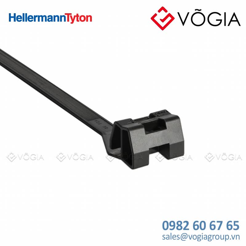 Dây thít cáp có đầu lắp cố định - Cable tie outside serrated for direct fixation, 4200x127mm, ∅1140mm, black, 500pc - TAS120L-PA66HIRHSUV-BK