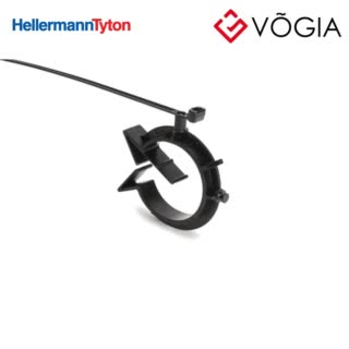 Dây thít cáp có đầu lắp cố định - Fixing tie with pipe/tube holder, ∅20-500mm, black, 250pcs - T50SMVCOC31-39-PA66HS/PA66HIRHS-BK