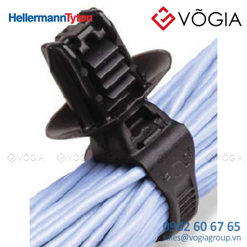 Dây thít cáp có đầu lắp cố định - Fixing tie for hole (oval), outside serrated, ∅10-350mm, black, 500pcs - T50SOSFT7X12U-PA66HS-BK
