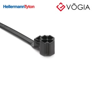 Dây thít cáp có đầu lắp cố định - Fixing tie for stud, ∅20-500mm, black, 100pcs - T50ROSSB5-6U-PA66HIRHSUV-BK