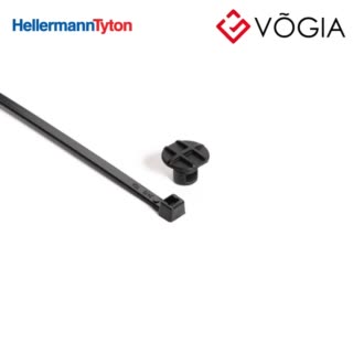 Dây thít cáp có đầu lắp cố định - Fixing tie for cable bundles, inside serrated, ∅40-500mm, black, 1000pcs - T50RPBM9SET-PA66HIRHSUV-BK