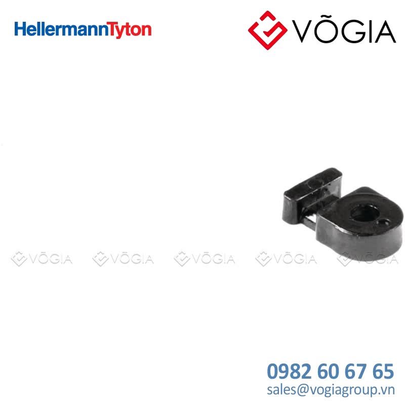 Giá đỡ cố định dây thít cáp - Cable tie mount for hole (round), Wmax=26mm, ∅29 mm, M4 Screw, black, 100pcs - MB1-PA66-BK