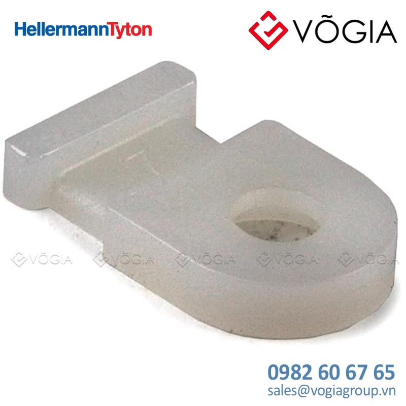 Giá đỡ cố định dây thít cáp - Cable tie mount for hole (round), Wmax=26mm, ∅29 mm, M4 Screw, black, 100pcs - MB1-PA66-BK