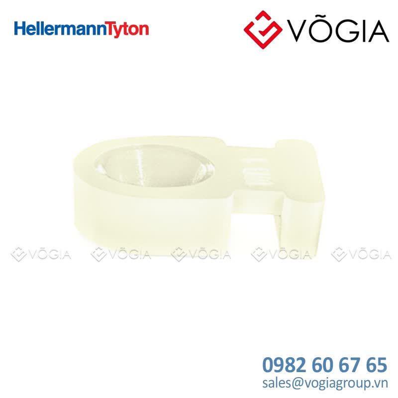 Giá đỡ cố định dây thít cáp - Cable tie mount for hole (round), Wmax=26mm, ∅29 mm, M4 Screw, black, 100pcs - MB1-PA66-BK