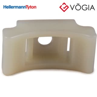 Giá đỡ cố định dây thít cáp - Cable tie mount for screw fixation, Wmax=130mm, ∅60 mm, M6 Screw, natural, 100pcs - LKCSF1-PA66-NA