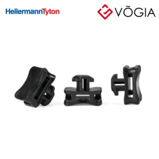 Giá đỡ cố định dây thít cáp - Aluminium frame mount for Item/MiniTec, W=80mm, T=45mm, black, 25pcs - ACFM5W8PT4,5-PA66/6HIRHS-BK