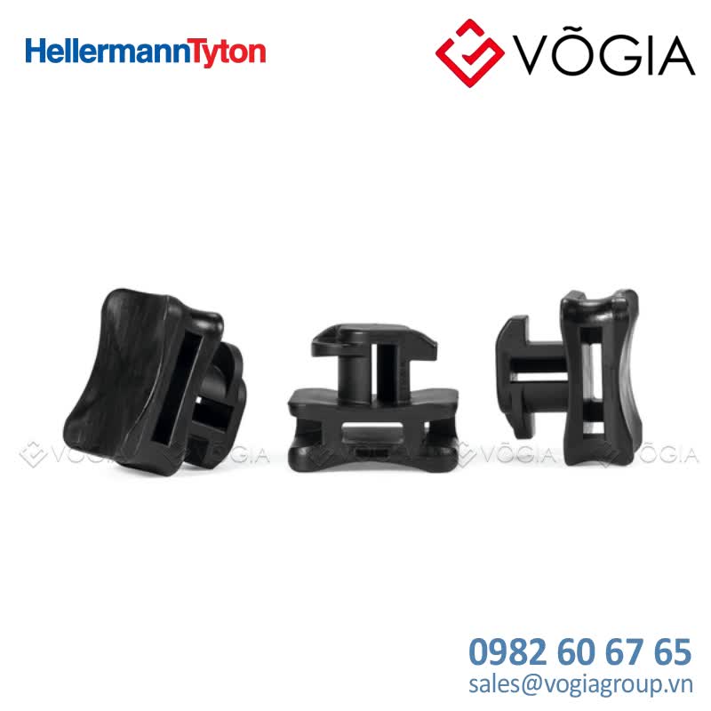 Giá đỡ cố định dây thít cáp - Aluminium frame mount for Item, W=100mm, T=53mm, black, 25pcs - ACFM7W10PT53-PA66/6HIRHS-BK