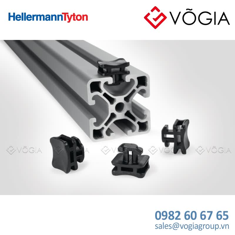 Giá đỡ cố định dây thít cáp - Aluminium frame mount for Item, W=100mm, T=53mm, black, 25pcs - ACFM7W10PT53-PA66/6HIRHS-BK