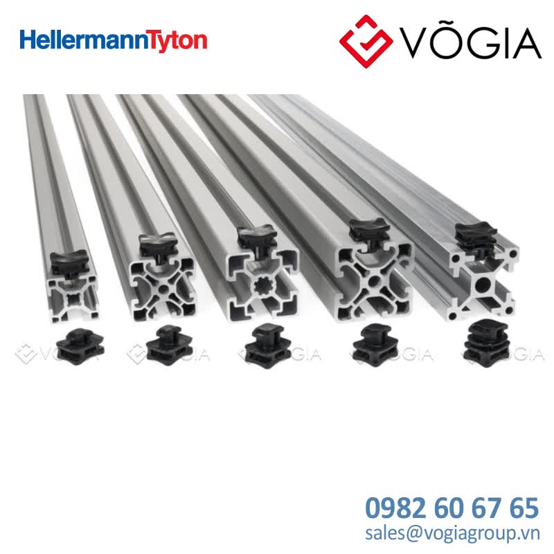 Giá đỡ cố định dây thít cáp - Aluminium frame mount for Item, W=100mm, T=53mm, black, 25pcs - ACFM7W10PT53-PA66/6HIRHS-BK