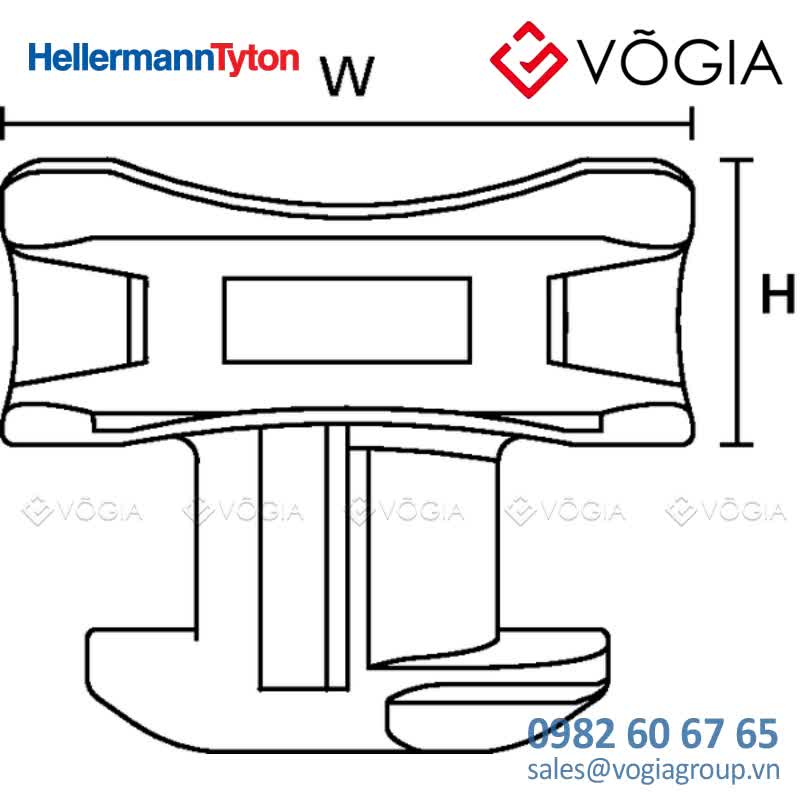 Giá đỡ cố định dây thít cáp - Aluminium frame mount for Item, W=100mm, T=53mm, black, 25pcs - ACFM7W10PT53-PA66/6HIRHS-BK