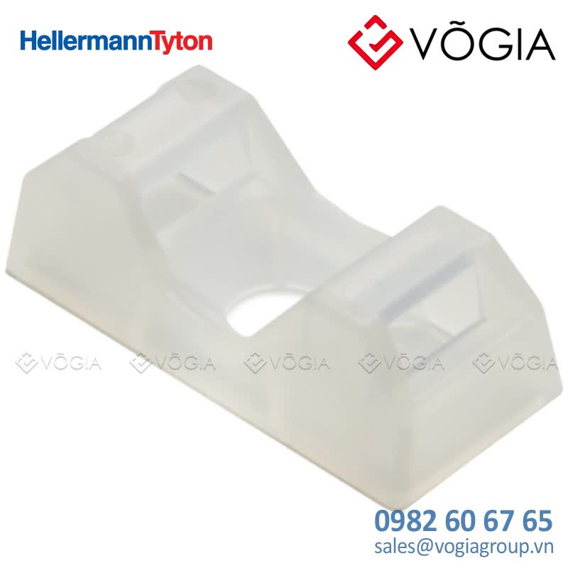 Giá đỡ cố định dây thít cáp - Cable tie mount for screw fixation, Wmax=50mm, ∅45 mm, M4 Screw, natural, 100pcs - CTQM5-PA66-NA