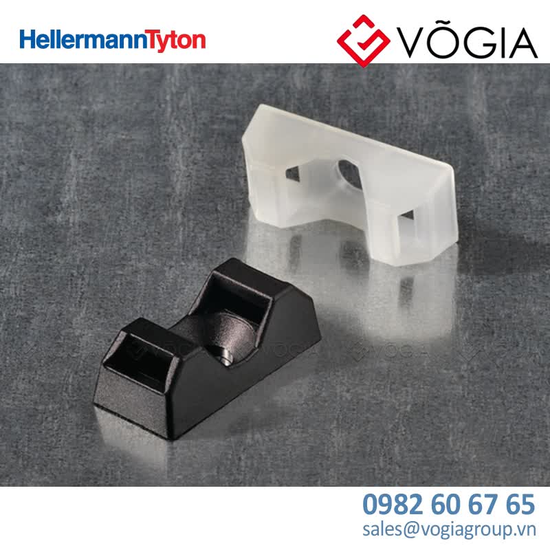 Giá đỡ cố định dây thít cáp - Cable tie mount for screw fixation, Wmax=50mm, ∅45 mm, M4 Screw, natural, 100pcs - CTQM5-PA66-NA