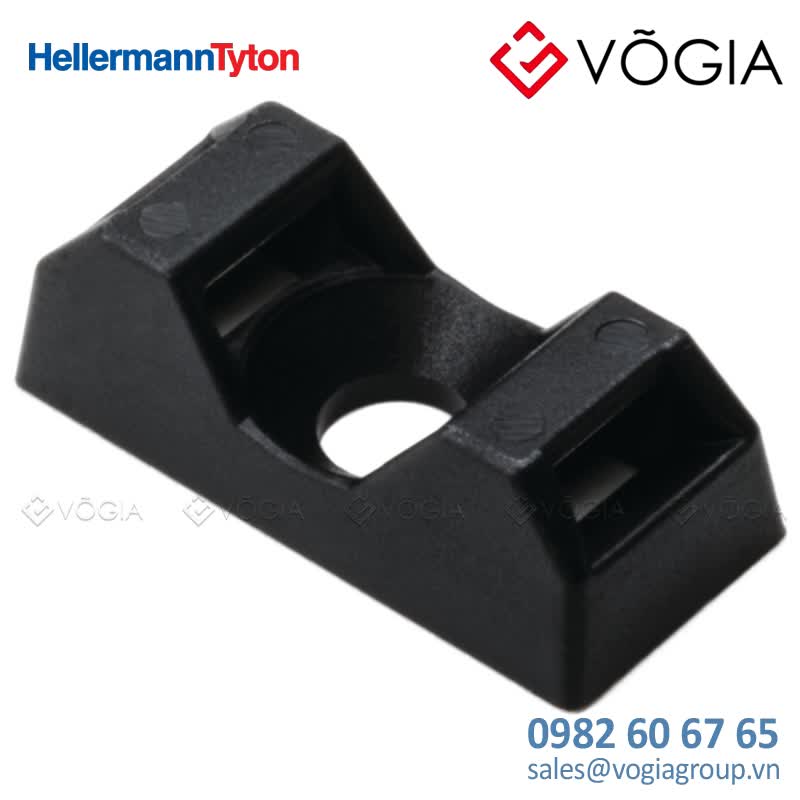 Giá đỡ cố định dây thít cáp - Cable tie mount for screw fixation, Wmax=50mm, ∅45 mm, M4 Screw, black, 100pcs - CTQM5-PA66-BK
