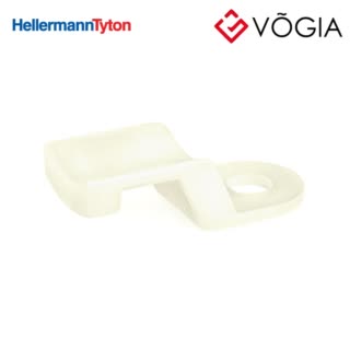 Giá đỡ cố định dây thít cáp - Cable tie mount for screw fixation, Wmax=50mm, ∅35 mm, natural, 1000pcs - TY3F1-PA66-NA