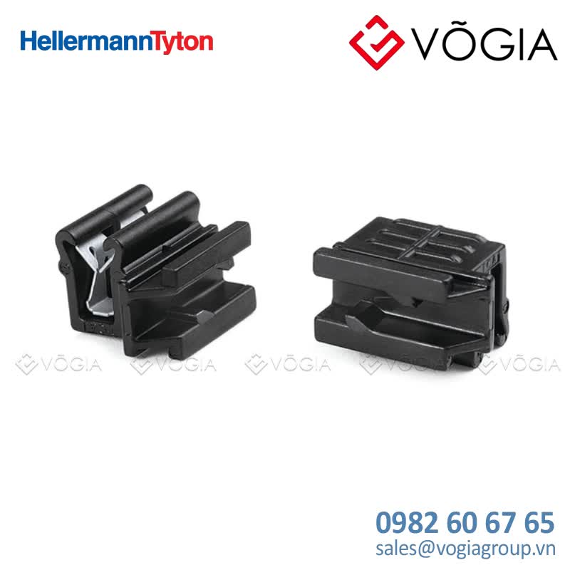Giá đỡ cố định dây thít cáp - Cable tie mount for edge, T=10 - 30mm, black, 500pcs - EC33-PA66HIRHS-BK
