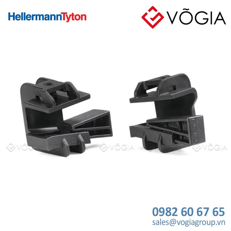 Giá đỡ cố định dây thít cáp - Cable tie mount for edge, black, 200pcs - Beam Clamp C-PA6GF30-BK