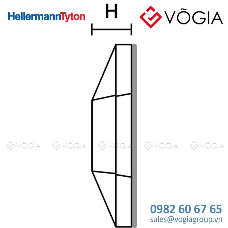 Giá đỡ cố định dây thít cáp - Cable tie mount for adhesive use, Wmax=100mm, ∅47 mm, Adhesive, natural, 100pcs - MB5A-PA66-NA