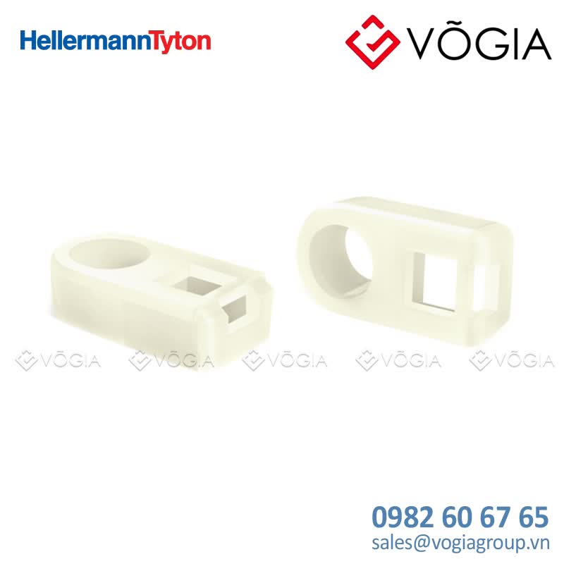 Giá đỡ cố định dây thít cáp - Cable tie mount for hole (round), Wmax=46mm, ∅71 mm, black, 100pcs - FH50-PA66-BK