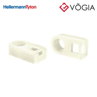 Giá đỡ cố định dây thít cáp - Cable tie mount for hole (round), Wmax=46mm, ∅71 mm, black, 100pcs - FH50-PA66-BK