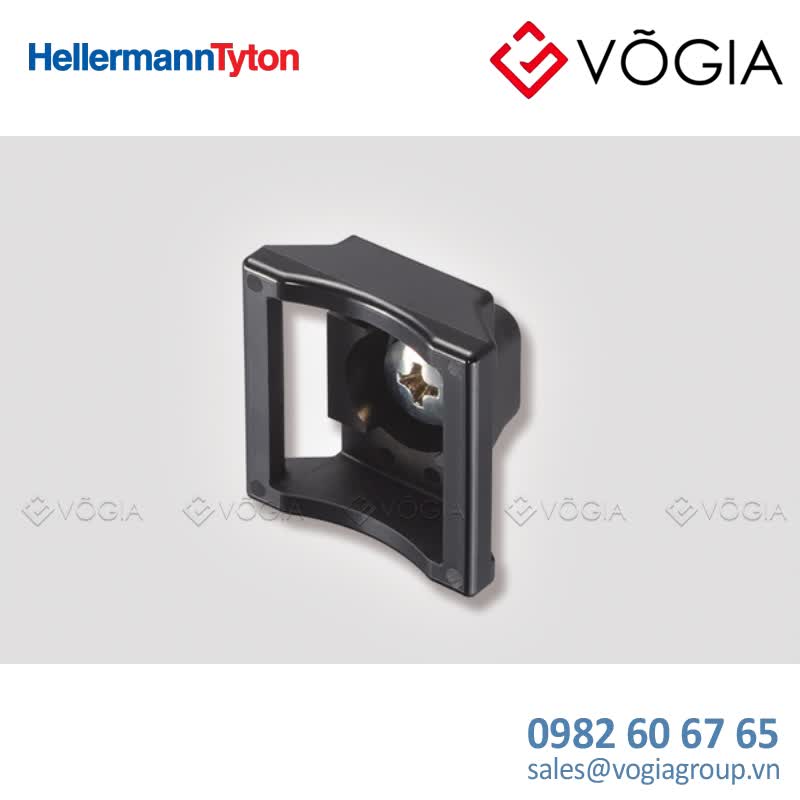 Giá đỡ cố định dây thít cáp - Cable tie mount for screw fixation, Wmax=213mm, ∅52 mm, M5 Screw, black, 20pcs - GTMB22-PA66-BK