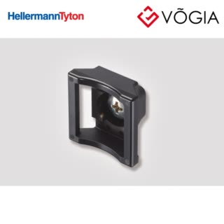 Giá đỡ cố định dây thít cáp - Cable tie mount for screw fixation, Wmax=213mm, ∅52 mm, M5 Screw, black, 20pcs - GTMB22-PA66-BK