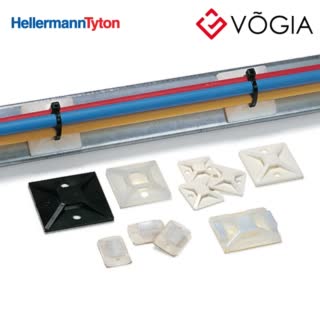 Giá đỡ cố định dây thít cáp - Cable tie mount for adhesive use, Wmax=55mm, ∅42 mm, Adhesive, black, 100pcs - MB4A-L-PA66-BK