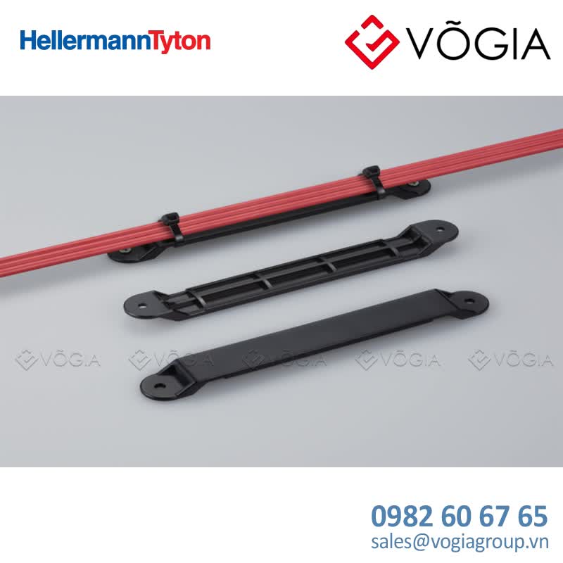 Giá đỡ cố định dây thít cáp - Cable tie mount for screw fixation, ∅49 mm, ∅M4, M4 Screw, black, 25pcs - HCS2025L-PA66HSW-BK
