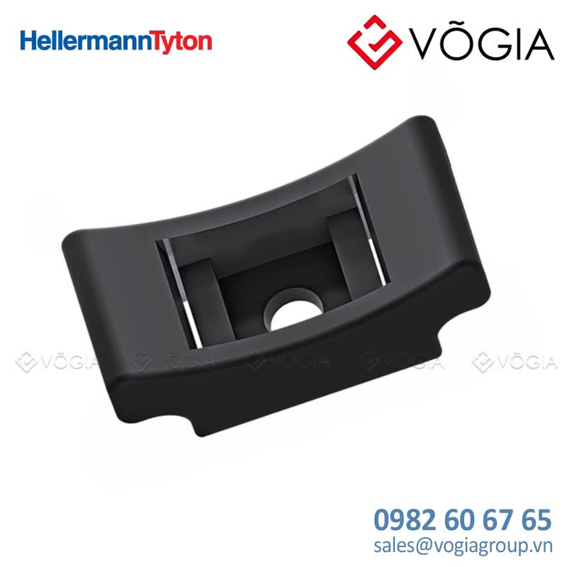 Giá đỡ cố định dây thít cáp - Cable tie mount for screw fixation, Wmax=130mm, ∅60 mm, M6 Screw, black, 100pcs - LKCSF1-PA66-BK