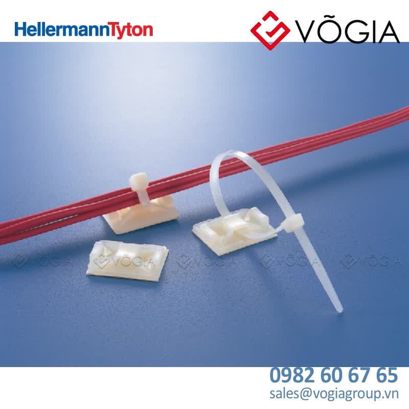 Giá đỡ cố định dây thít cáp - Cable tie mount for adhesive use, Wmax=80mm, ∅32 mm, black, 100pcs - TY8G1S-PA66-BK
